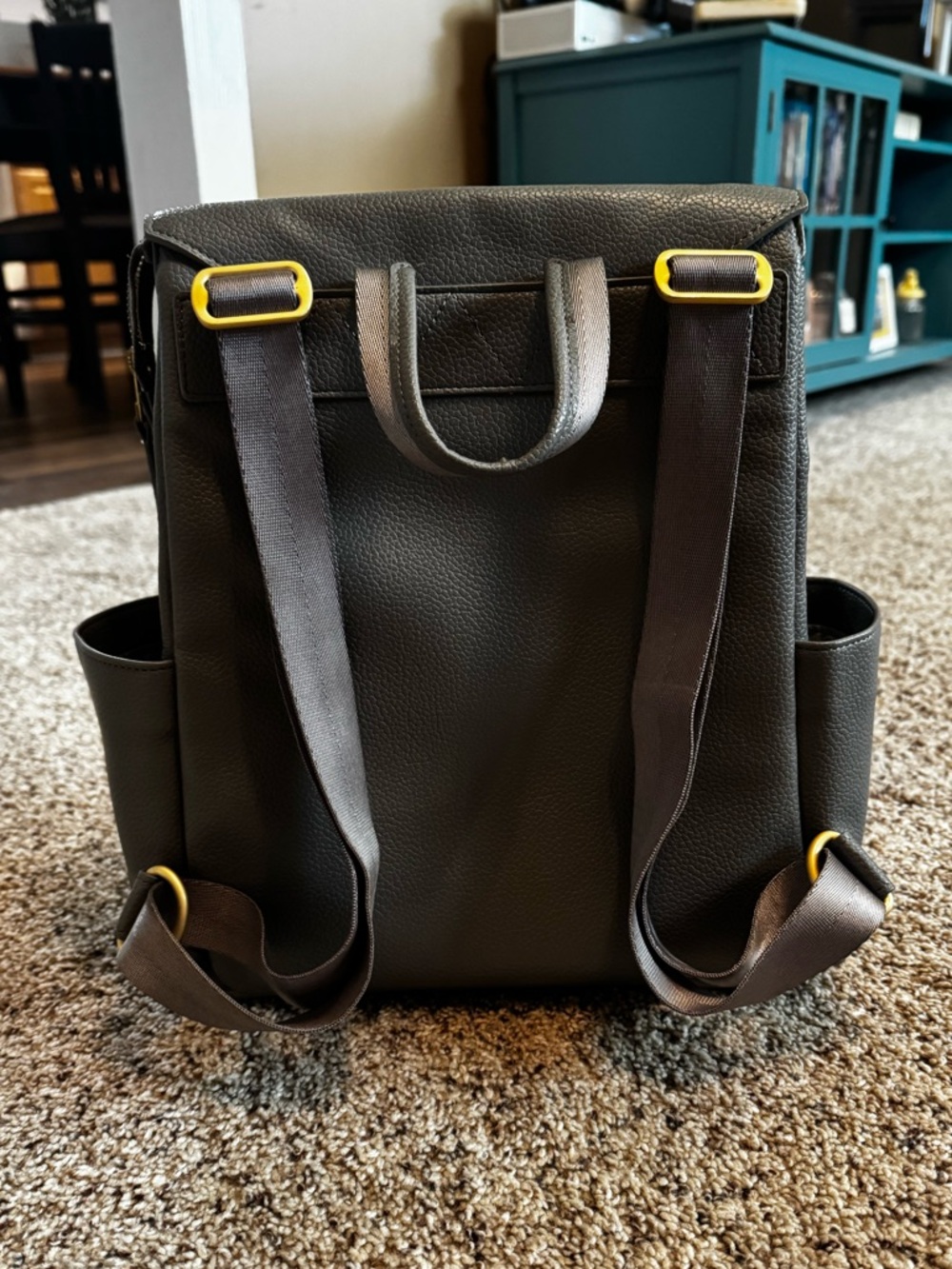 Freshly Picked Mini II Diaper Bag Backpack color Stone - Picture 2 of 12
